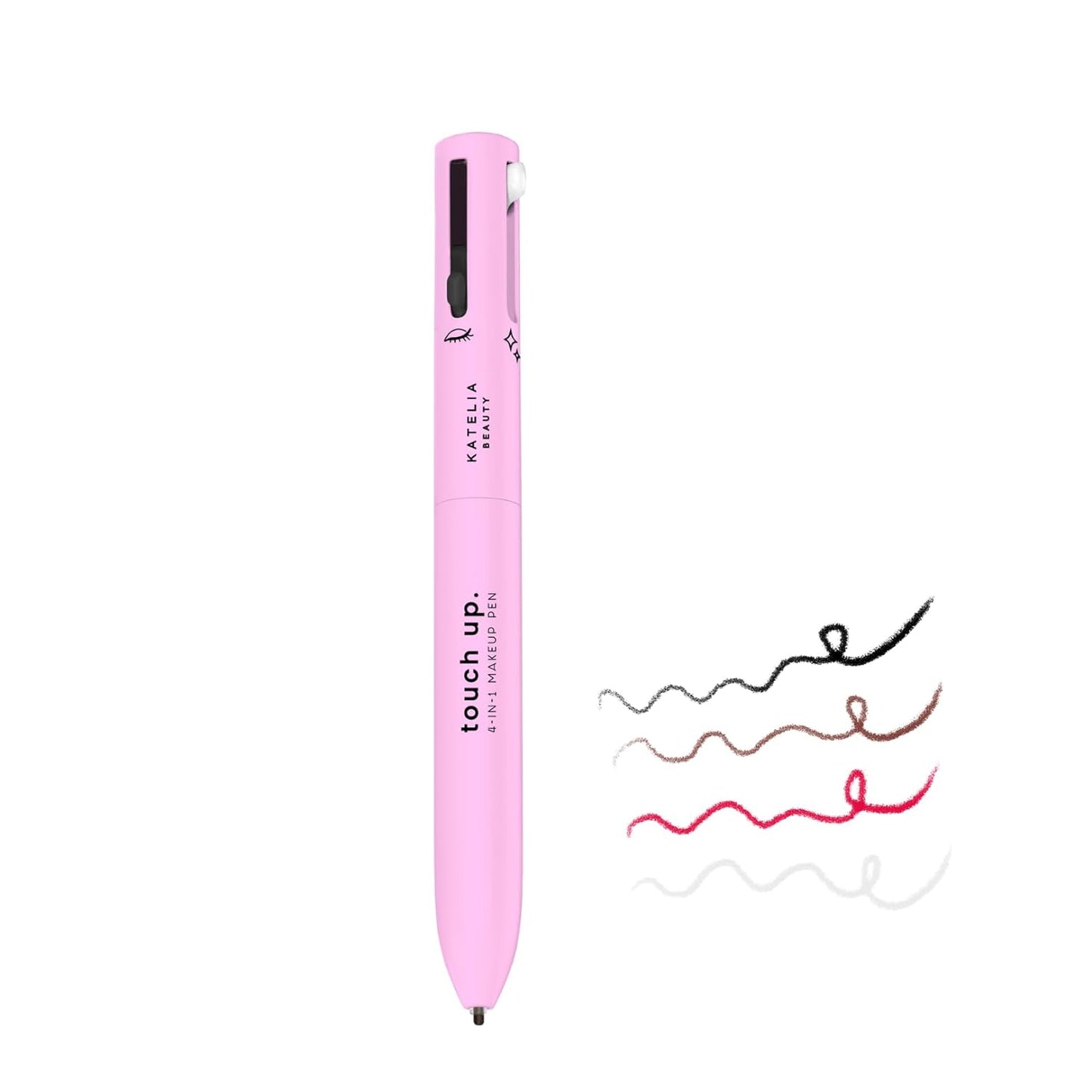 Makeup Pen 4 Refills 4 Colors Eyebrow Eyeliner Lipliner Highlighter Pencil