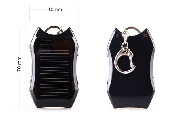 Mini Solar Power Bank Key Chain with Led