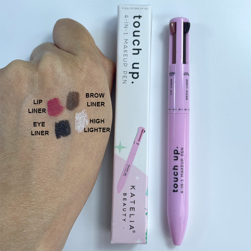 Makeup Pen 4 Refills 4 Colors Eyebrow Eyeliner Lipliner Highlighter Pencil
