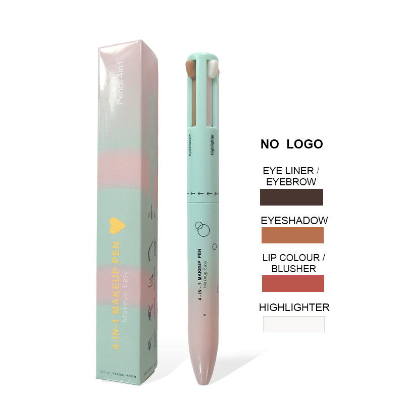 Makeup Pen 4 Refills 4 Colors Eyebrow Eyeliner Lipliner Highlighter Pencil