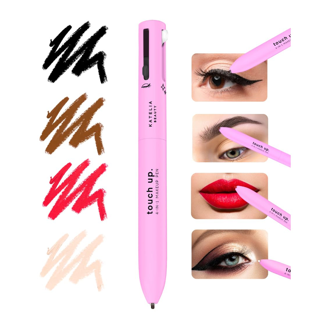 Makeup Pen 4 Refills 4 Colors Eyebrow Eyeliner Lipliner Highlighter Pencil