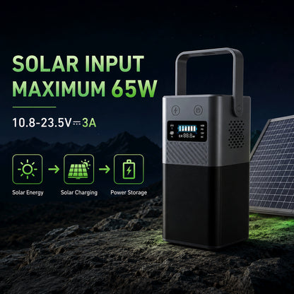Potable Solar Power Bank with AC Outlet for Camping and Travel
