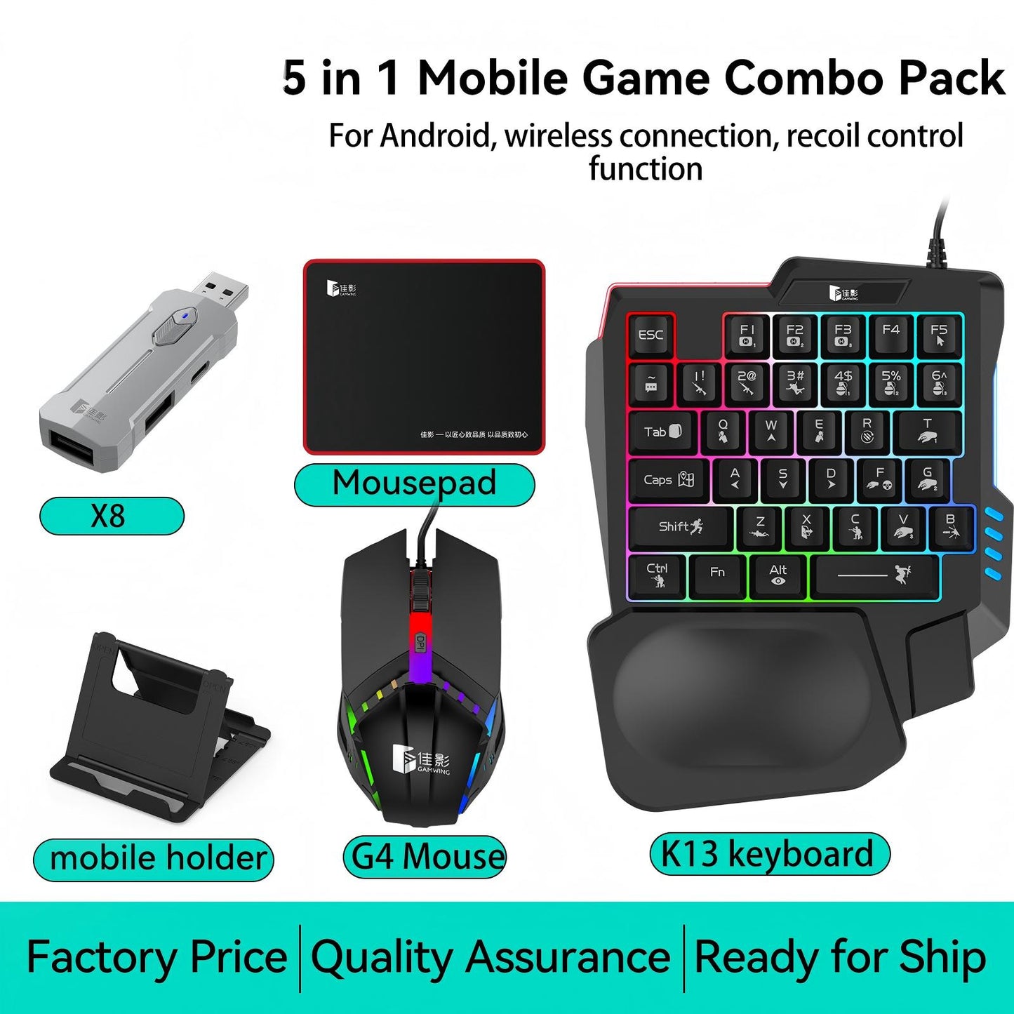 GameLink Pro™ Wireless BT Keyboard & Mouse Adapter (PUBG Edition)