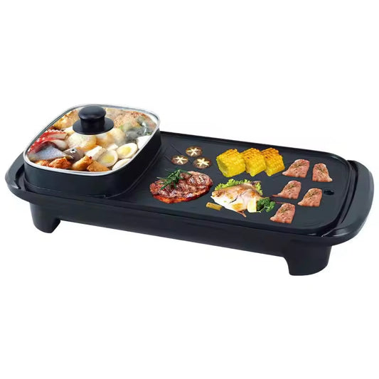 Multifunctional Barbecue Non Stick Coating Pan New Model Electric Hot Pot Grill Pan kebab BBQ