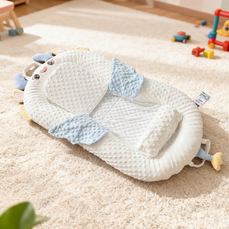 Breathable Pure Cotton Baby Lounger & Portable Nest