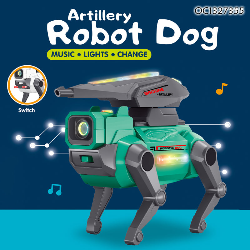 B/O Interactive Electric Mechanical Robot Dog Toy for Children with Light Music