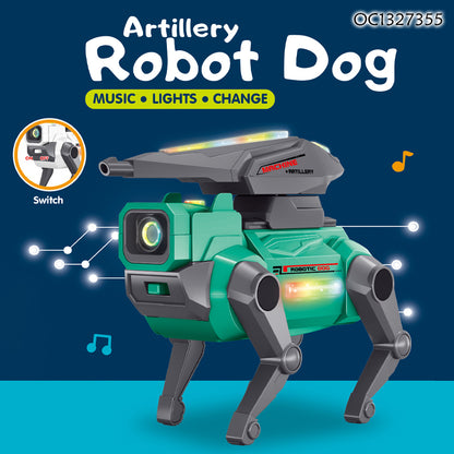 B/O Interactive Electric Mechanical Robot Dog Toy for Children with Light Music
