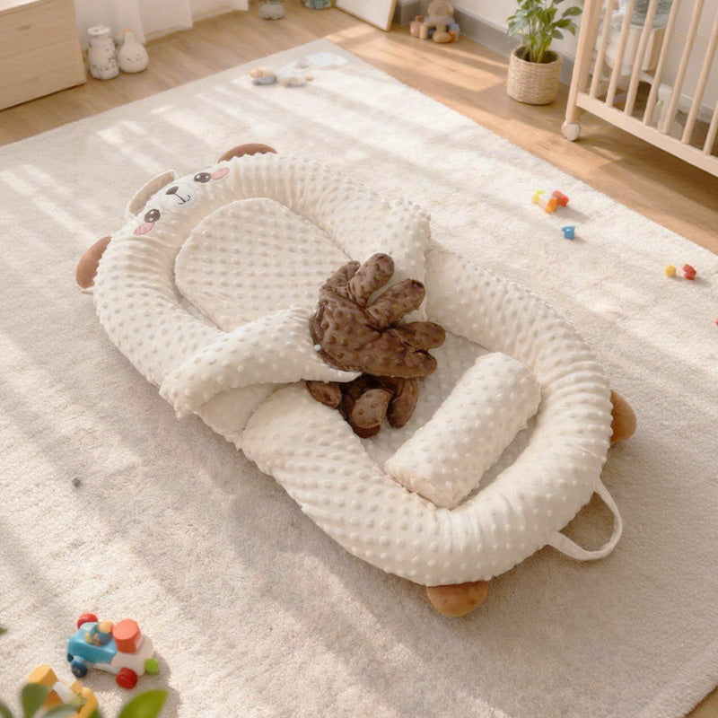 Breathable Pure Cotton Baby Lounger & Portable Nest