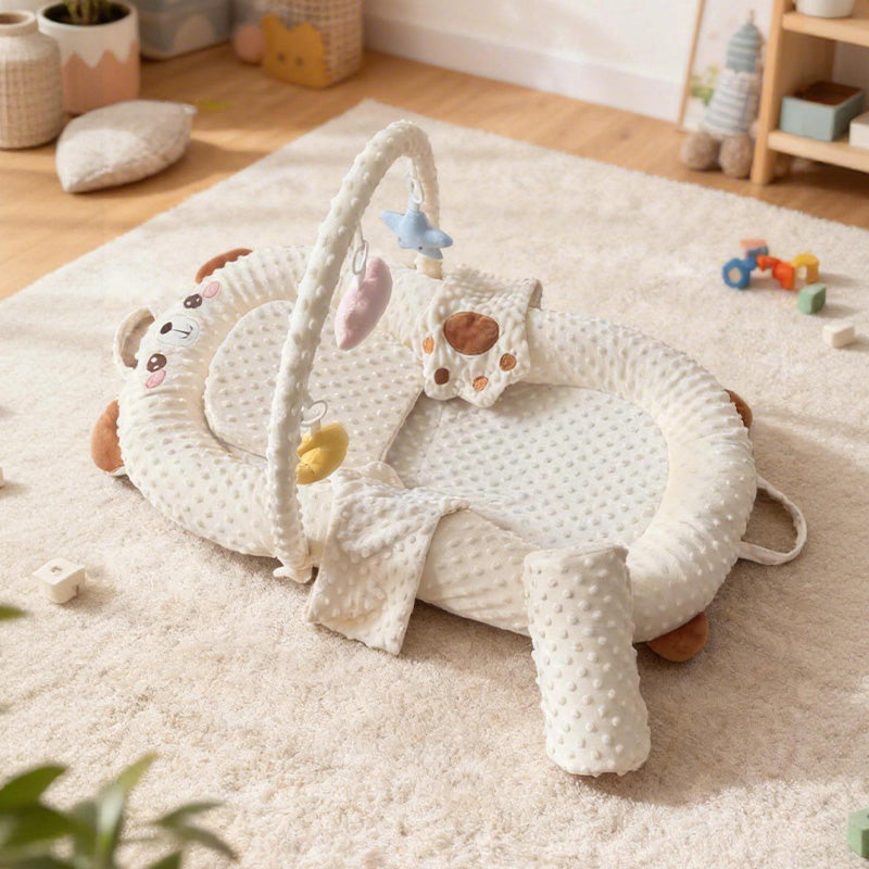 Breathable Pure Cotton Baby Lounger & Portable Nest