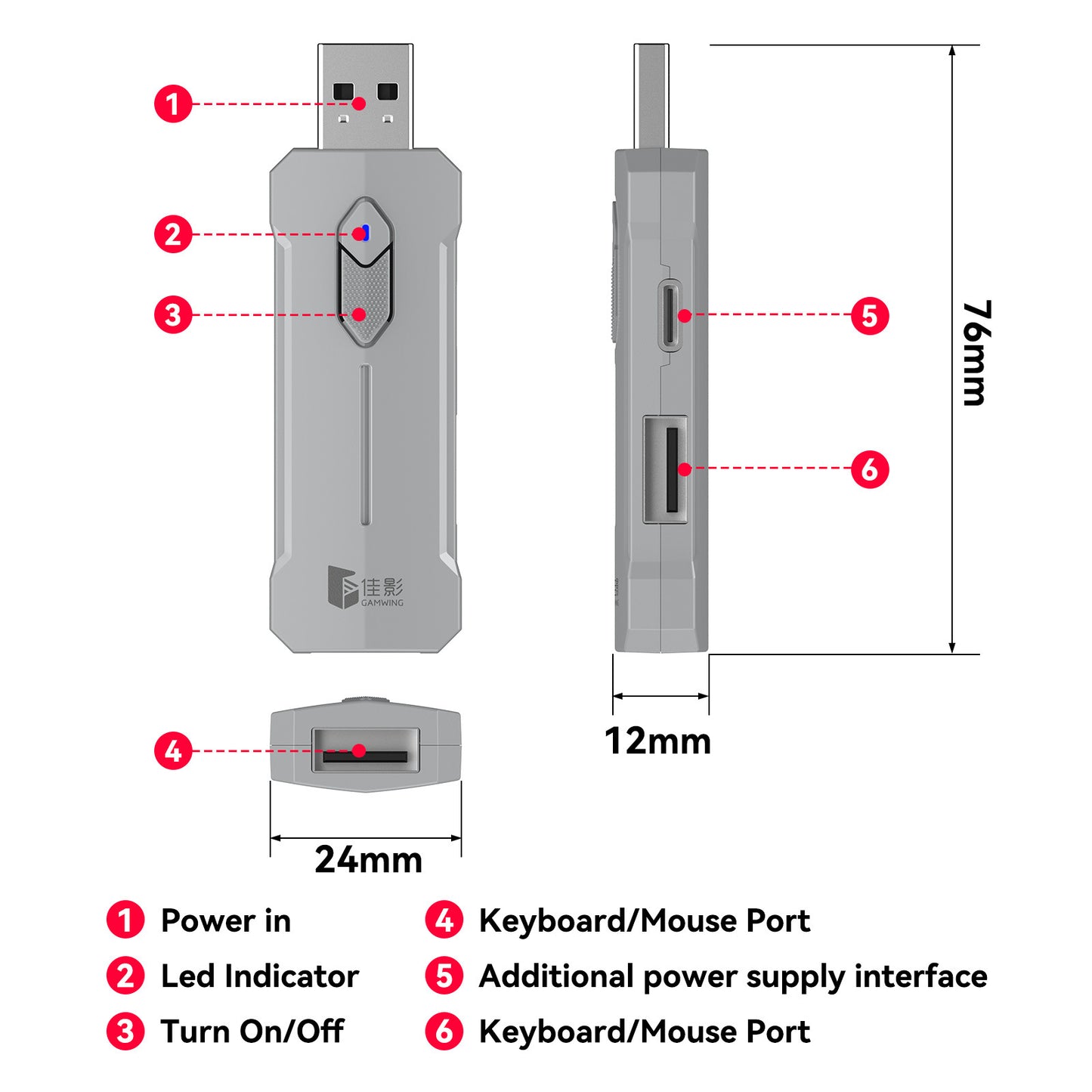 GameLink Pro™ Wireless BT Keyboard & Mouse Adapter (PUBG Edition)
