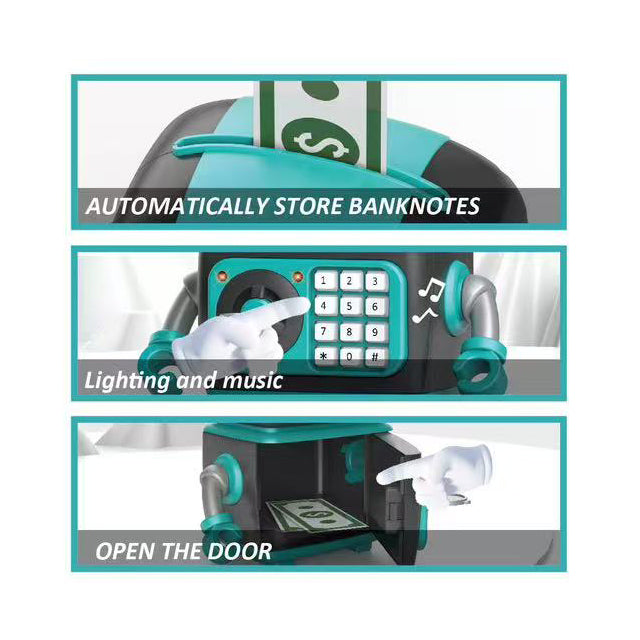 Kids Robot Electronic Money Bank Music Learning Toy