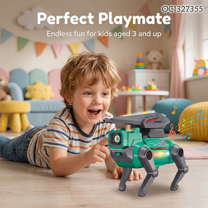 B/O Interactive Electric Mechanical Robot Dog Toy for Children with Light Music