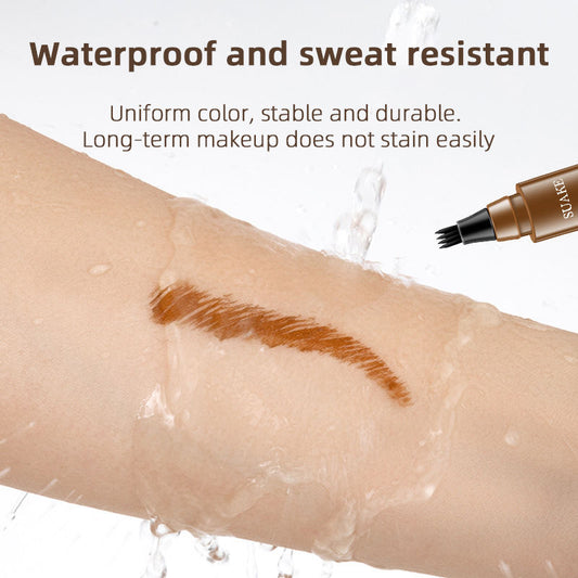 Microblading Eyebrow Pen 4 Fork Tip Tattoo Pencil Long Lasting