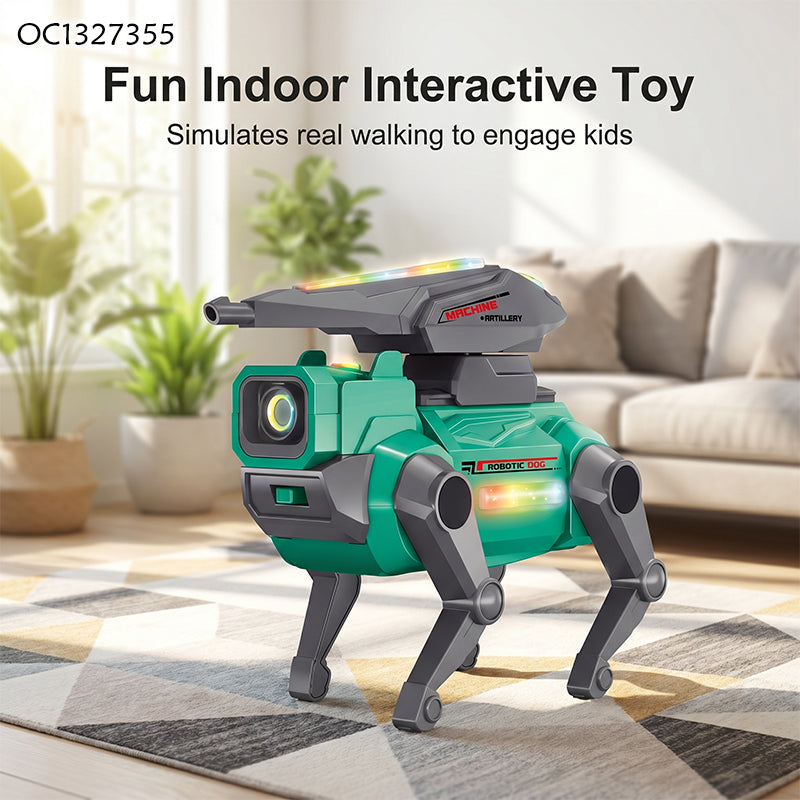 B/O Interactive Electric Mechanical Robot Dog Toy for Children with Light Music