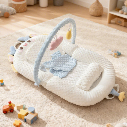 Breathable Pure Cotton Baby Lounger & Portable Nest