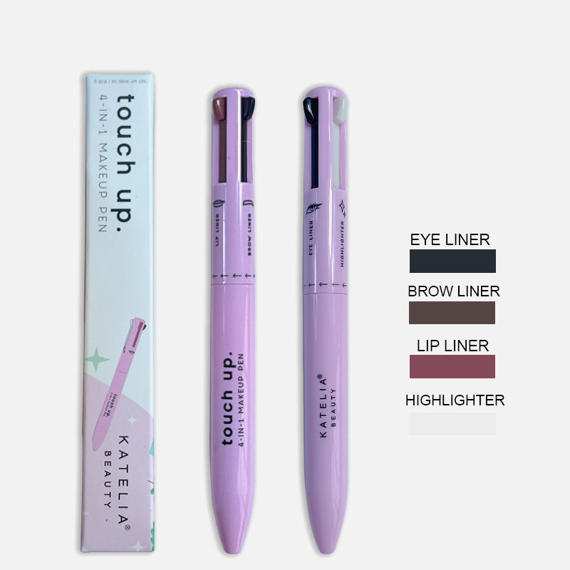 Makeup Pen 4 Refills 4 Colors Eyebrow Eyeliner Lipliner Highlighter Pencil