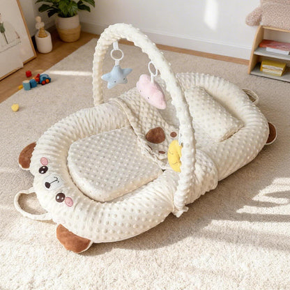 Breathable Pure Cotton Baby Lounger & Portable Nest