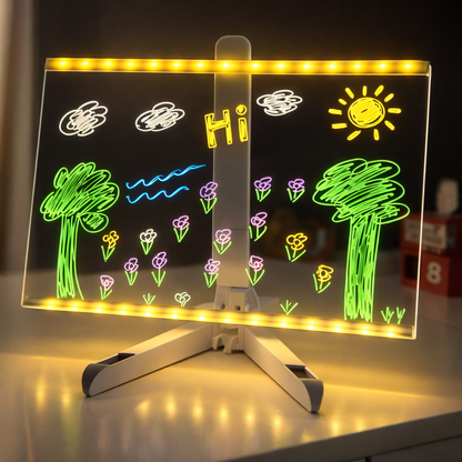 LED Light-Up Acrylic Drawing & Message Board for Kids