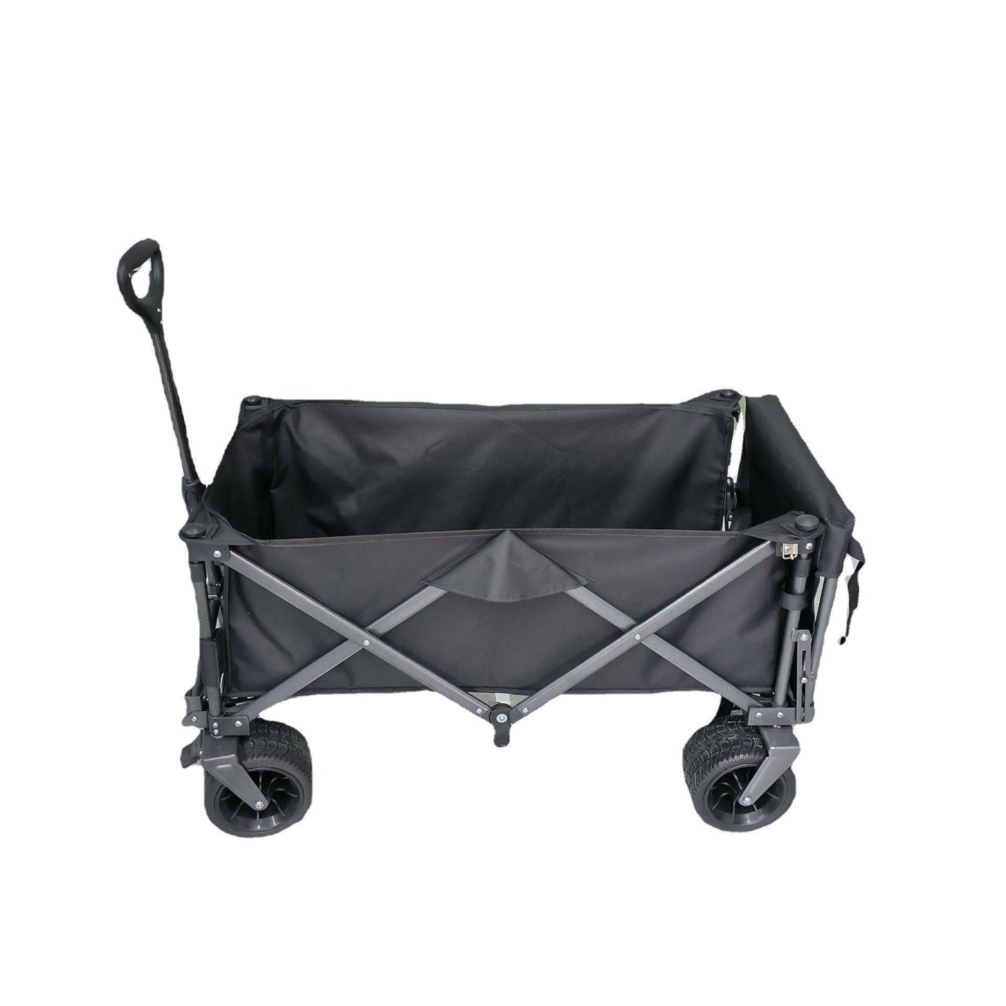 Collapsible Wagon Cart - 380LBS Folding Beach Utility Wagon, Portable Grocery & Transport Cart for Beach, Camping, Garden, Shopping, Transport