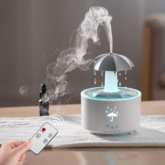 Raindrop Aroma Diffuser & Humidifier – 300ML with LED & Remote