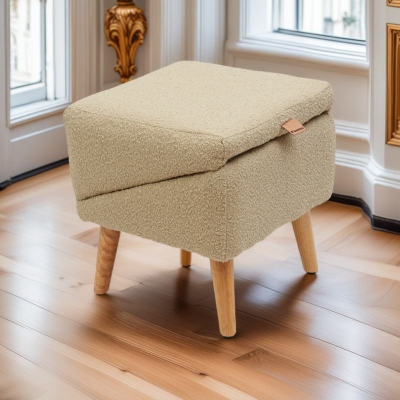 Foldable Dog Ramp Ottoman – Stylish Pet Step for Sofa & Bed