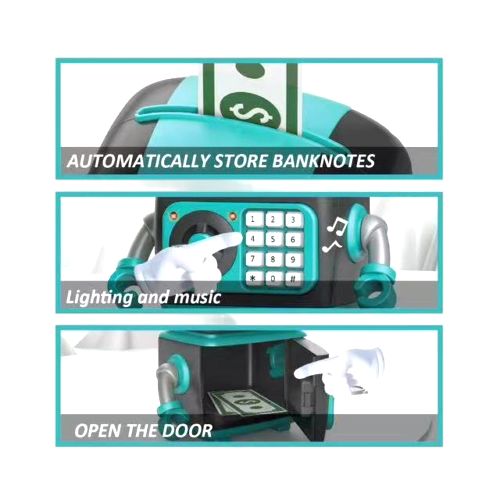 Kids robot electronic money bank product details